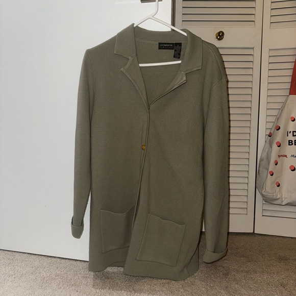 Liz Claiborne green wool coat size medium - Picture 1 of 4